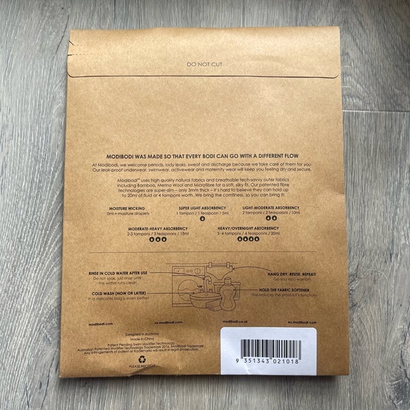 Modibodi Recycled Seamfree Bikini in Cashew (Moderare-Heavy) - Picture 4 of 4